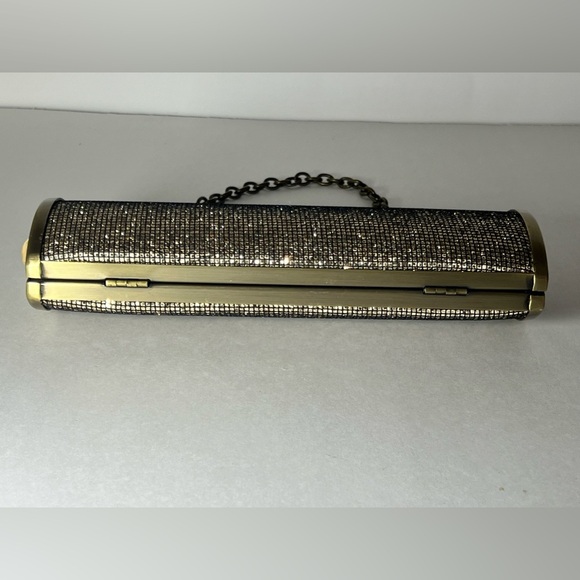 Unlisted Kenneth Cole VTG Evening Clutch Purse Bling Shiny Chain - Picture 5 of 10